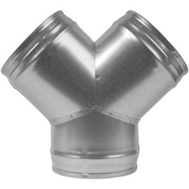 6'' Inch Duct Splitter for Exhaust Fan Dryer Vent Hose 3 Way Duct Hose Connector, Y Shape, Y Joint Metal (6'' Inch, Y Shape)