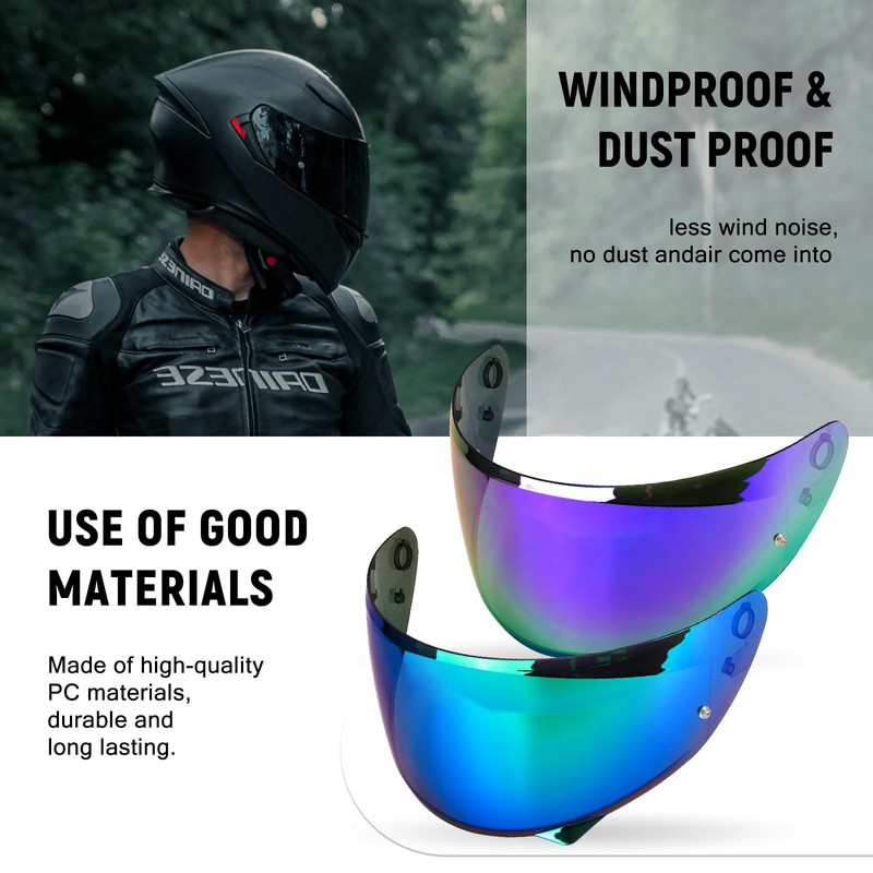 XINGWU Motorcycle Helmet Visor Replacement for HJ-34P Tinted C10 Helmet