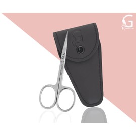 Nail Scissors Curved - Professional Stainless Steel Grooming scissors for Eyebrow, Mustache, Nose Hair, Eyelash, Dry Skin - Manicure Scissors (Cuticle Scissors)