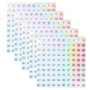 Aruicheng Small Round Number Stickers - 1-100, 5 Sheets Self-Adhesive