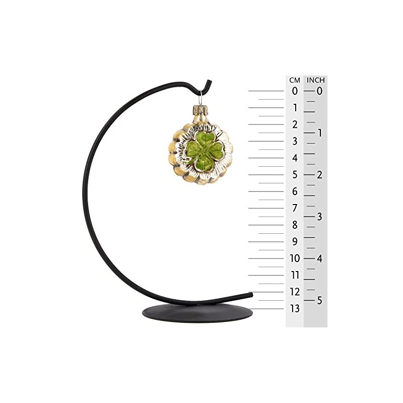 MAROLIN Glass Miniature Lucky Clover Patinated