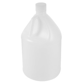 Baluue 1 Gallon Water Jug, 4L Plastic Bottle with Handle and Screw-On Cap, HDPE Water Storage Container, Refillable Wide Mouth Bottles for Water Sauces and Liquids