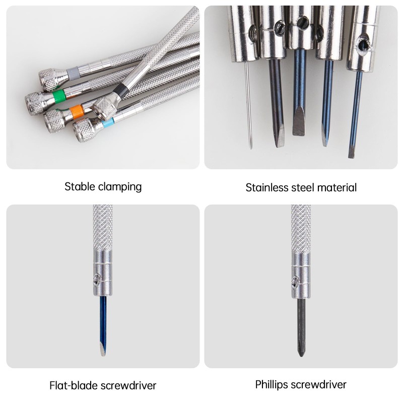 13 Piece Watchmaker Screwdriver Set, Precision Watchmaker Tool with Demagnetizer,