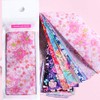 10pcs Full Bloom Cherry Blossom Pink Flower Flower Nail Foil