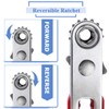 Wolfride 2Pcs Mini Ratchet Wrench Set, 1/4" Hex Bit Drive