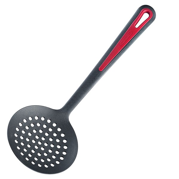Westmark Gallant Plus 29502275 Slotted Spoon, Heat Resistant up to 270 °C, PPA, Length: 32.2 cm, Black/Red