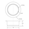 Westbrass D208-11 4-1/4" Standard Kitchen Sink Waste Disposal Flange, 1-Pack,