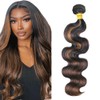 Fridnae Hair 34 Inch P1B30 Bundle Highlight Body Wave Human