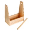 Outdoor Wood Seasoning Storage Basket with Handle Picnic Condiments BBQ