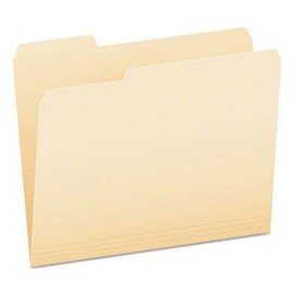 End File Folders, 1/3 Cut Top Tab, Letter, Manila, 100/Box