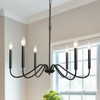 Generies Black Farmhouse Chandelier 6 Lights,Modern Industrial Iron Pendant Lighting,