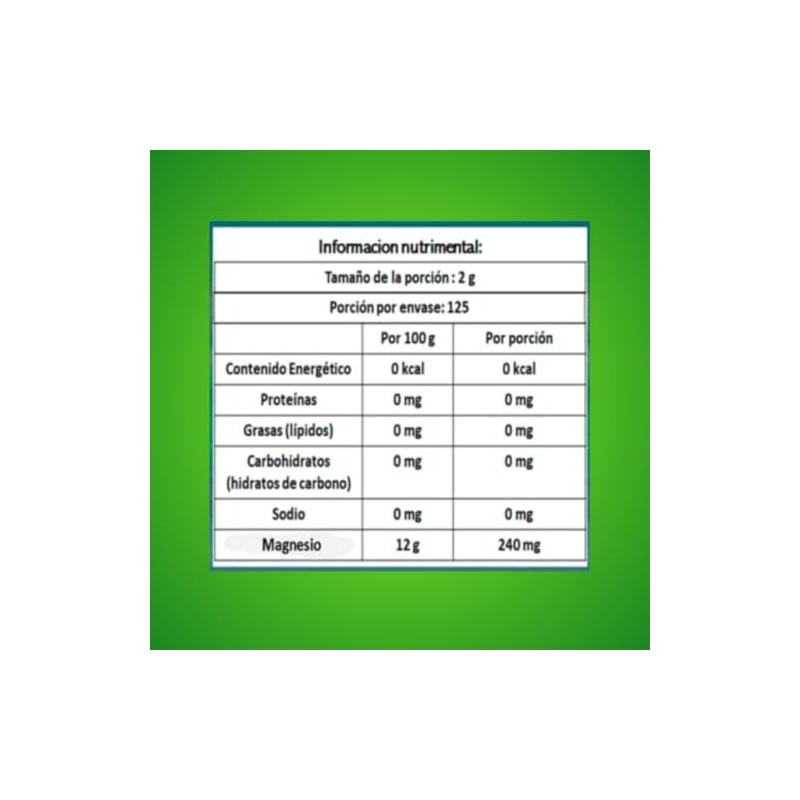 Cloruro de Magnesio Alimenticio 250 Gr – Suplemento Natural de