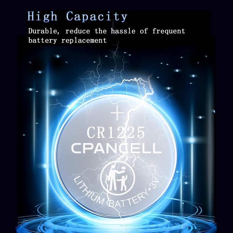 CPANCELL CR1225 Lithium Batteries 3V High Capacity Battery (5 Count)