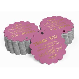 Inkdotpot Gold Foil Paper Hang Tags Thank You For Celebrating The Mother To Be Baby Shower Favor Tags 50 Pieces