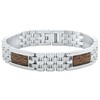Men's 8.5" Stainless Steel Camouflage Inlay Jubilee Bracelet - Rugged