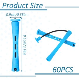 60 pieces permanent hair curls, small size, curlers, short hair, 0.35 inches, permanent curlers for natural, long and short hairstyles.