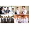 HISDERN Ties for Men Polka Dot Classic Handkerchief Formal Elegant