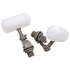 MACGOAL 2 Pcs Float Valve 1/2 or 3/4 Water Float Valve with Adjustable Arm Automatic Fill for Livestock Water Tank Fountains (1/2 Inch)
