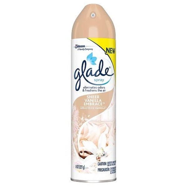 Glade Sheer Vanilla Embrace Aerosol 8 Ounce (Pack of 3)