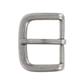 1 1/8" (30 mm) Nickel Free Single Prong Square Belt Buckle, Antique Silver
