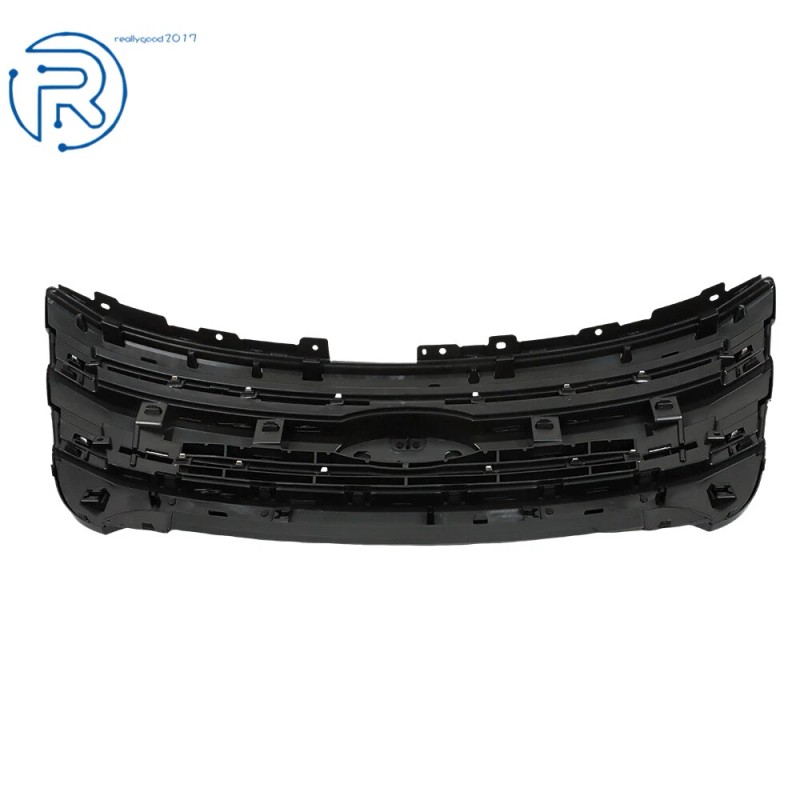 netuera Front Upper+Lower Grille Gloss Black Grill For 2011-2015 Ford