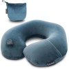Keemall Inflatable Travel Neck Pillow for Airplane Train Car Washable