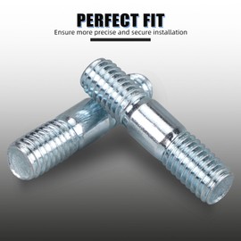 NICECNC M8 Exhaust Studs Bolt Double Head Bolt Compatible with Honda 2002 TRX400EX, 2003 Dirt Bike CRF450R