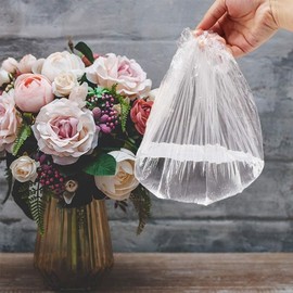 100 Pieces Disposable Shower Caps, Waterproof Transparent Plastic Shower Cap, Hair Protection Hair Cap for Salon, Spa, Travel, Hotel, Shower, Braids, Transparent Bath Accessories