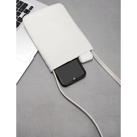 Aspersio Stylish Sacoche Thin Mini Shoulder Bag Bag, powder white