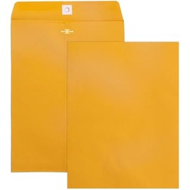 Clasp Envelopes 9x12, 100 GSM Paper, 100 Pack Goefun Brown Kraft Manilla Envelopes with Clasp Closure and Gummed Seal for Business, Legal, Office, Home and School