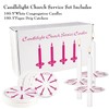 100 - Pack White Church Service Candles with 3 -
