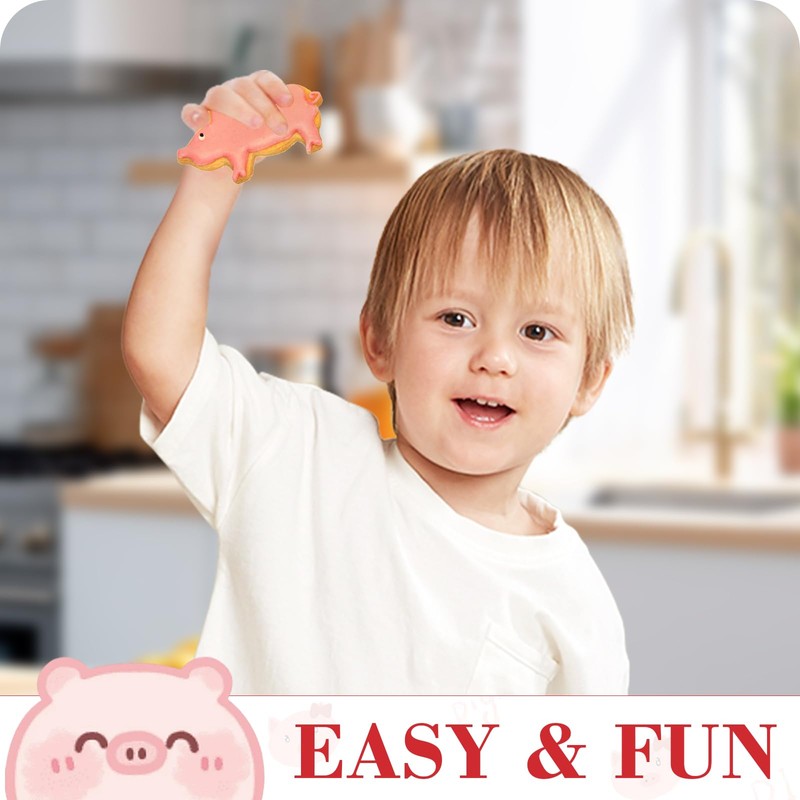 Lainballow 6 Pcs Pig Cookie Cutter Set,3, 2.5, 2'' Pig