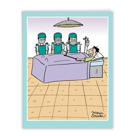 NobleWorks - Big Funny Group Get Well Card (8.5 x 11 Inch) - Jumbo Feel Better Soon from All of Us, Hospital, Sick - Surgery Selfie J4012GWG-US