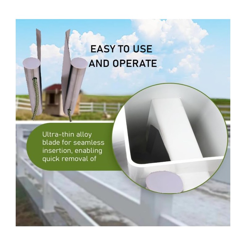 Vinyl Fenceat 5-1/2" Rails for Quick Removal and Replacement Removal