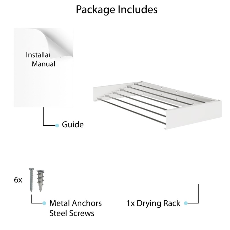 brightmaison BGT 40'' Retractable Clothes Drying Rack Wall Mounted, Space