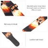 RiToEasysports Leather Guitar Strap,Flame‑Skull‑Pattern Adjustable Guitar Shoulder Strap for Electric