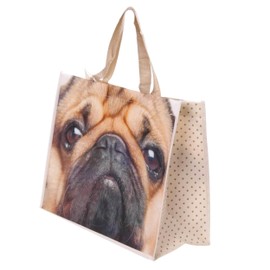 Puckator Shopper Bag by Pukator 40 x 33cm Pugs & Kisses Range, Mixed, Height 33cm Width 40cm Depth 17cm