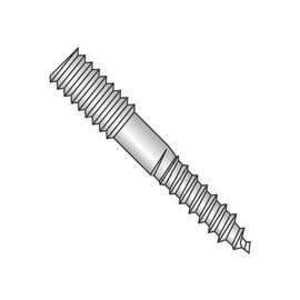 3/8-16 x 3 Hanger Bolts Plain Center (Quantity: 100) Zinc Plated Steel, Coarse Thread