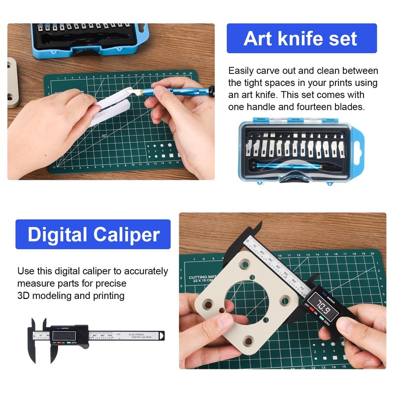 3D Printer Tools Kit, 3D Printing Accessory with 55Pcs Includes