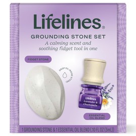 Lifelines Scent-Infused Grounding Stone & Oil Blend - Portable Fidgets for Tweens, Teens & Adults with Essential Oil Blend & Diffusion Stones for Sensory Immersion - Calming Waterless Passive Diffuser