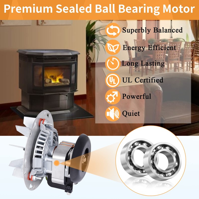 Criditpid 812-3381 Combustion Blower Motor Replacement for Quadra-Fire Classic Bay