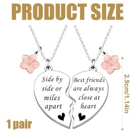 ZGDEIWGF Pack of 2 Friendship Necklaces, Best Friend Necklace, Magnetic Heart Necklace, Romantic Couple Necklace, Graduation Necklace, Friendship Gift, Best Friend