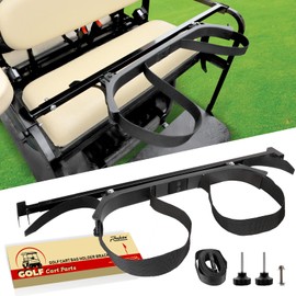Roykaw Golf Cart Bag Holder Bracket Compatible with Rear Seat, Fits EZGO Club Car Yamaha - No Drilling Required/Easy Disassemble Design, Just Only Fit 1.0" Square Tube Frame