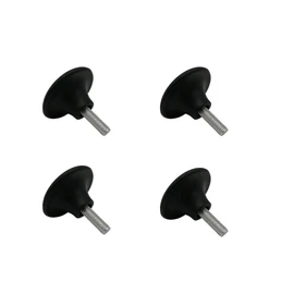 M8 Plastic Adjustable Feet Furniture Feet Furniture Feet Bed Feet Table Furniture Foot Black Diameter 50 mm Total Height: 46 mm Thread: M8 x 22 mm Pack of 4