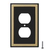 Pearled Frame Decorative Wall Plate Switch Plate Outlet Cover (Single