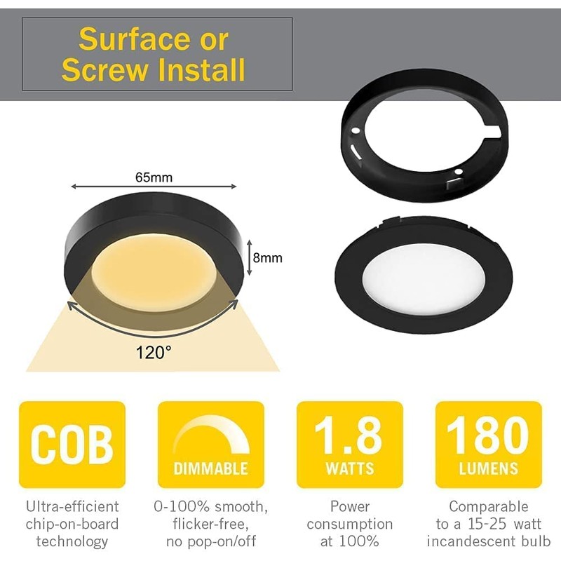 VST Under Cabinet Lighting 12V 2W (12W Total, 60W Equivalent),