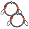 BV Heavy-Duty 7FT Security Cable with Loops-10mm (3/8 Inch) Cut-Resistant