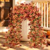 2PCS 344-Blooms Artificial Fall Flowers,UV Resistant No Fade Silk Fake