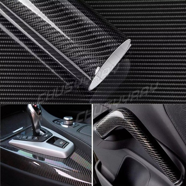 CHUSYYRAY DIY Carbon Fiber Seat Adjust Handle Button Panel Trim