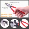 Rustark 3Pcs Premium Glass Running Breaking Pliers and Class Cutter